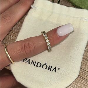 Pandora Gold Sparkling Ring